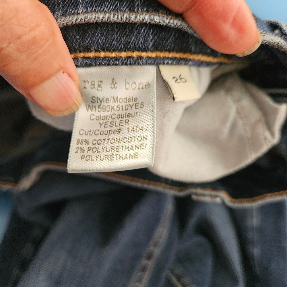 Rag & Bone "Dre" Slim Boyfriend Jeans - Size 26 - Yesler Wash - Picture 6 of 7